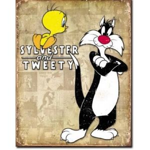 Sylvester & Tweety Tin Sign - Looney Tunes